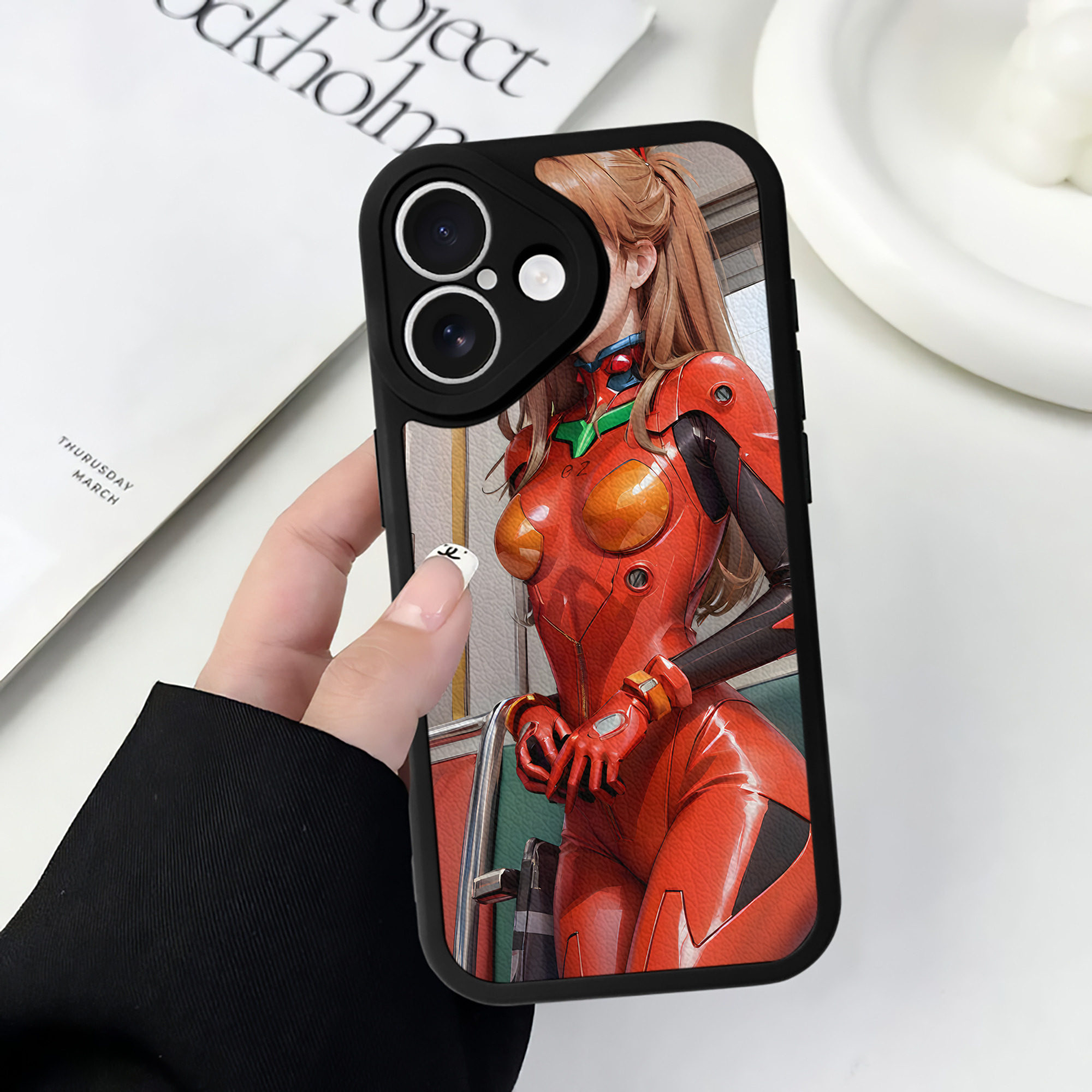 （画像用） EVA 新世紀エヴァンゲリオン 【iPhone 16シリーズ対応】シリコンスマホケース（レザー調） 材質：シリコン